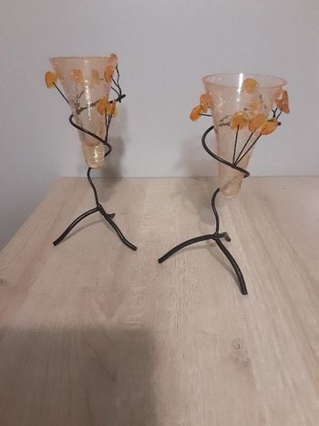 Paire de photophore ou petite déco de meuble