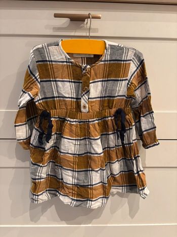 Robe chemise tunique à carreaux Zara taille 3-4 ans