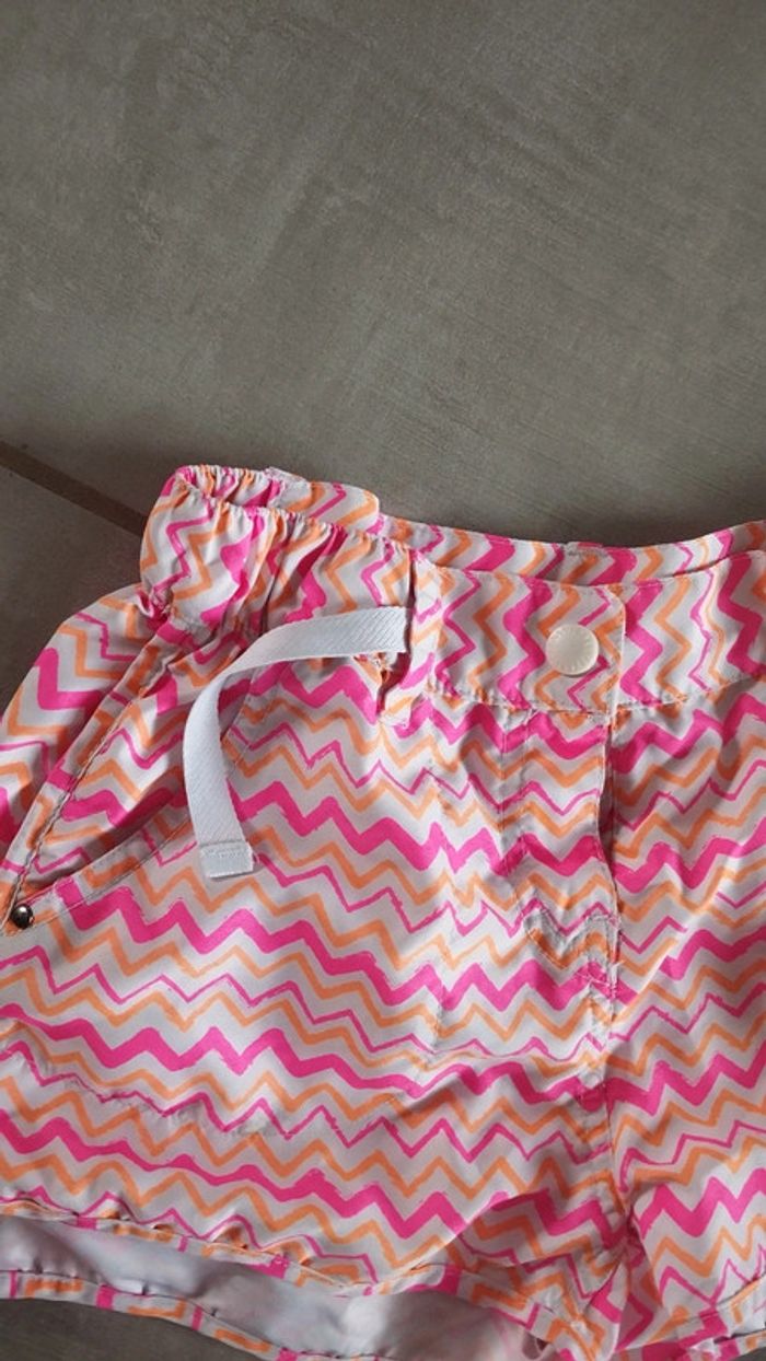 Short rose orange blanc fille 8/10 ans - photo numéro 5