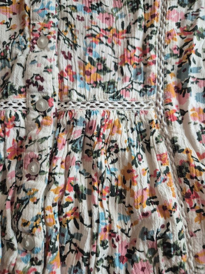 Lot de 2 chemises manches longues à fleurs fille - 8 ans - photo numéro 3