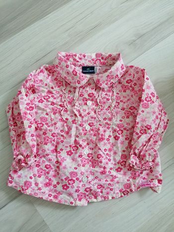 Chemise fleuries sergent major taille 12 mois