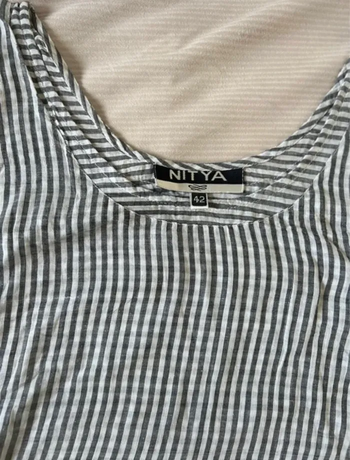 Débardeur nitya taille xl gris blanc - photo numéro 3