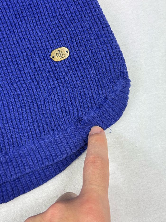 Pull col roulé Ralph Lauren bleu électrique Taille L femme - photo numéro 5