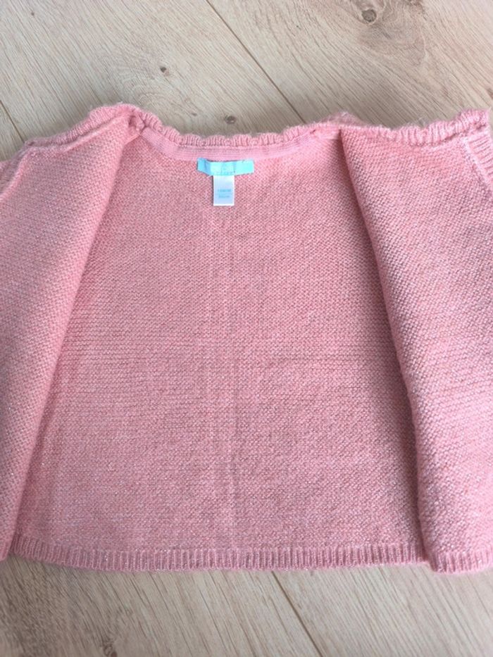 Gilet maille tricot irisé rose fille Obaïbi - 18 mois 80cm - photo numéro 3