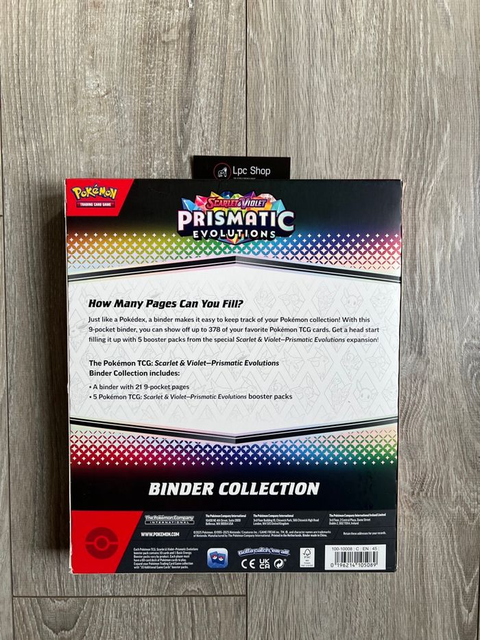 COFFRET POKÉMON CLASSEUR - EVOLUTIONS PRISMATIQUES EV 8.5 - VERSION ANGLAISE - photo numéro 5