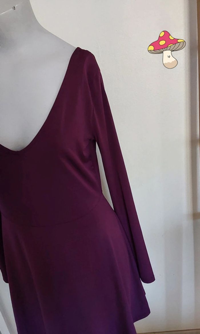 Robe fluide violette prune H&M  T40 - photo numéro 3