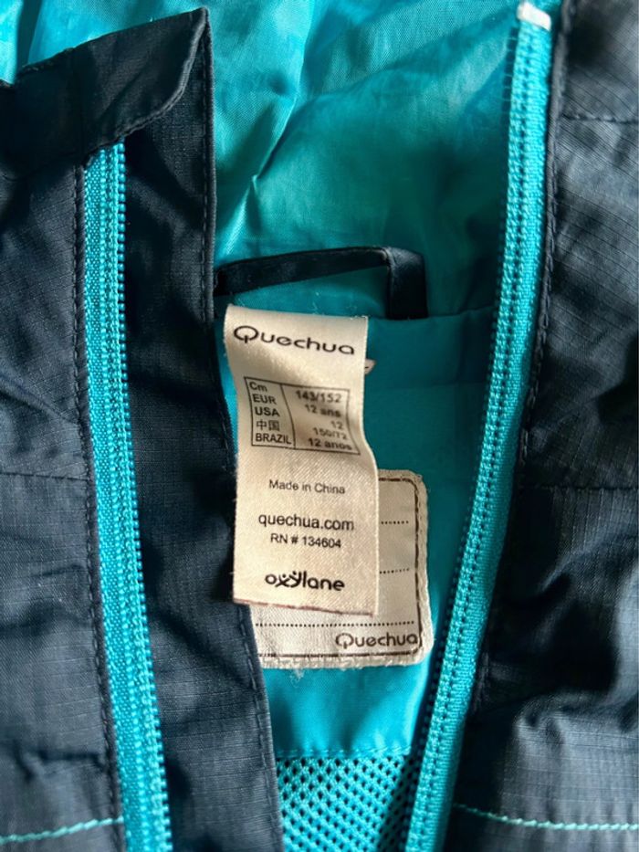 Veste coupe vent garçon - 12 ans - Queshua - en très bon état - photo numéro 2
