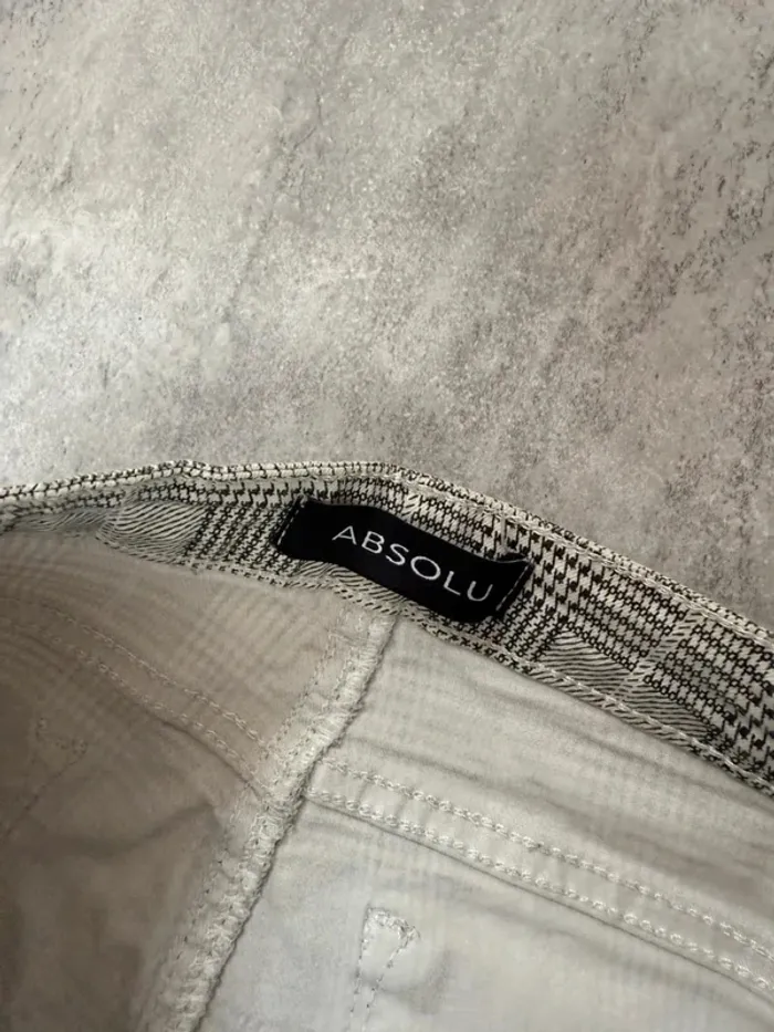 Legging Absolu Paris à carreaux femme gris taille 36 - photo numéro 4
