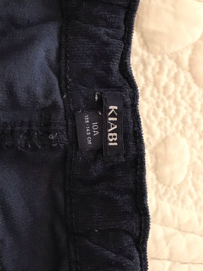 Jean Velours Bleu Marine 10 Ans - photo numéro 3