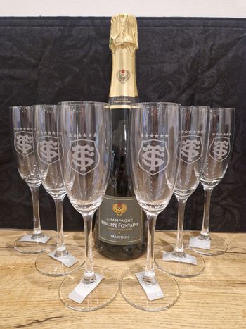Flutes a champagne Stade toulousain