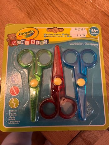 Lot de 3 ciseaux enfants crayola