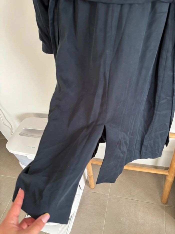 Trench long bleu marine - VILA taille M - photo numéro 10