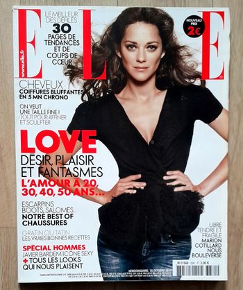 Magazine Elle n°3381 octobre 2010 spécial Marion Cotillard et Hommes
