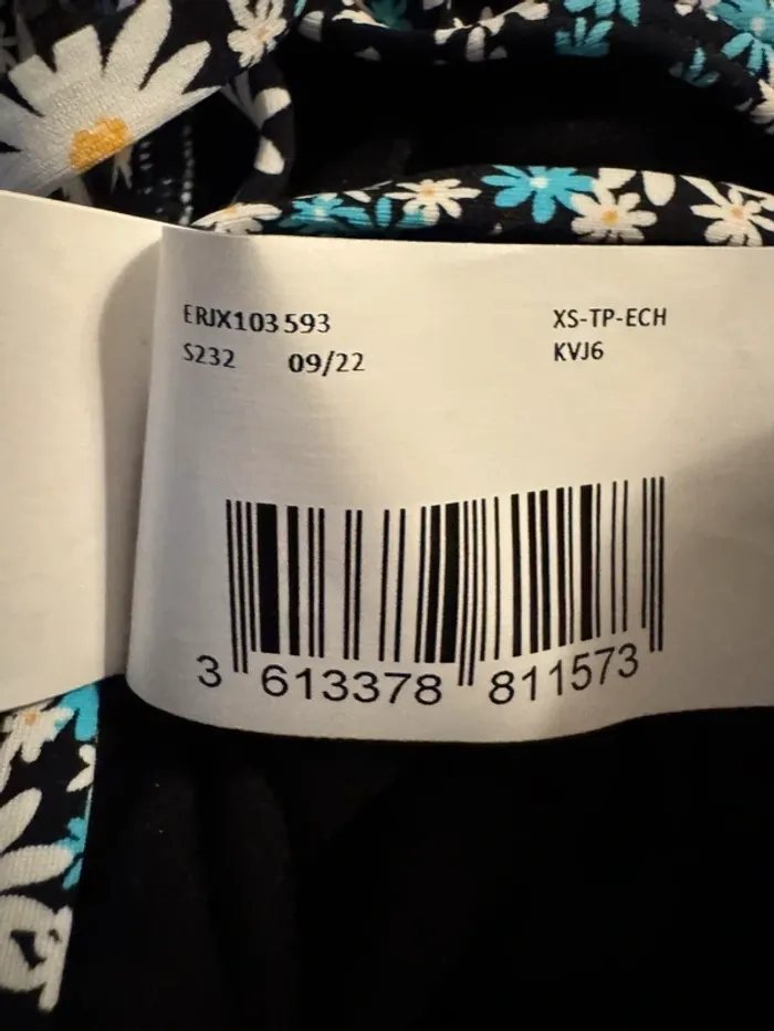 Maillot de bain une pièce Roxy taille XS bleu et blanc, fleurs - photo numéro 5