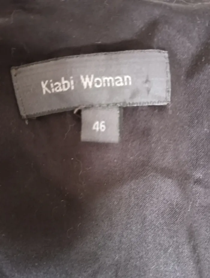Tunique longue noire effet superposé Kiabi Taille 46 - photo numéro 3