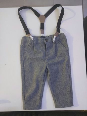 Pantalon bretelles 12 mois