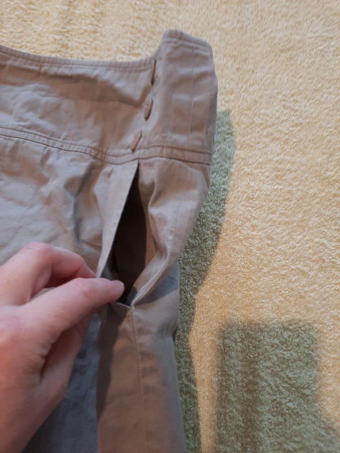 Jupe en coton beige Camaïeu 40 - photo numéro 6
