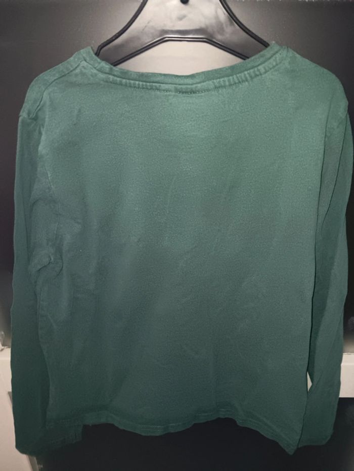 Sweat-shirt vert enfant 10 ans "T-Rex Dinosaure" manches longues - photo numéro 4