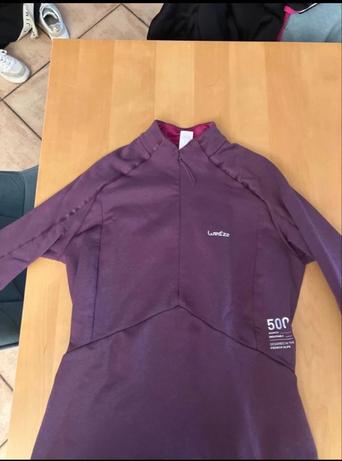 Pull polaire violette