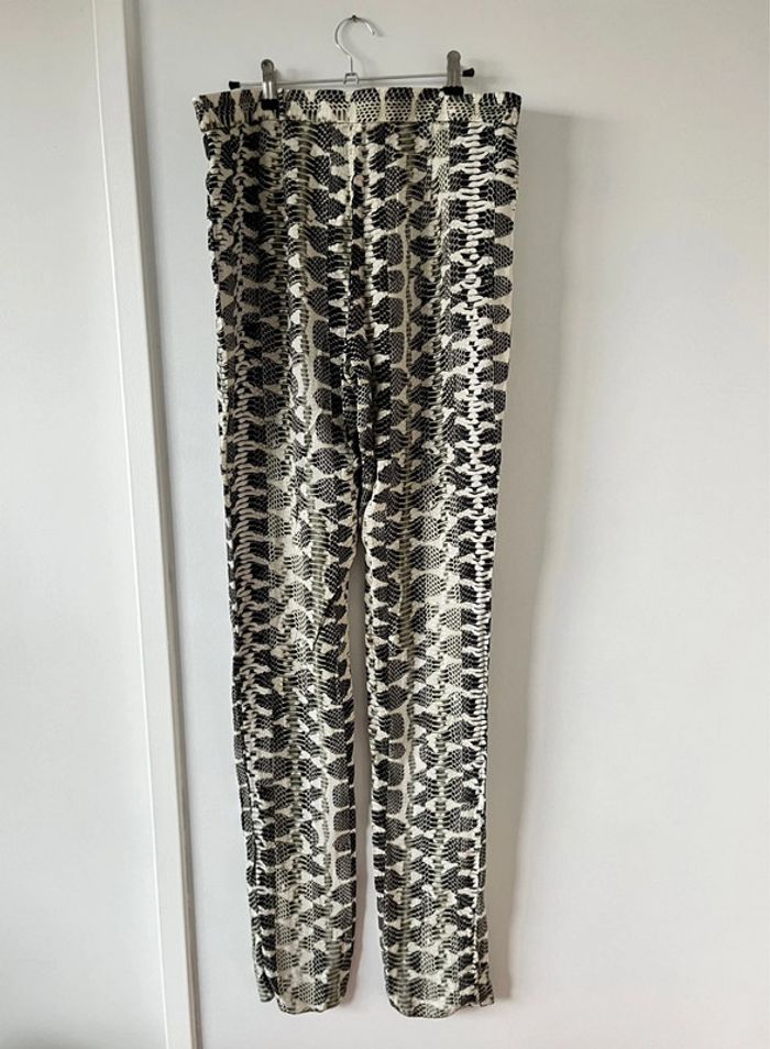 Pantalon fluide imprimé serpent Lanvin