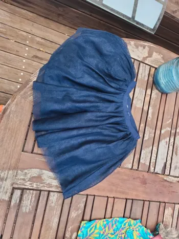 Jupe pailleté bleu marine