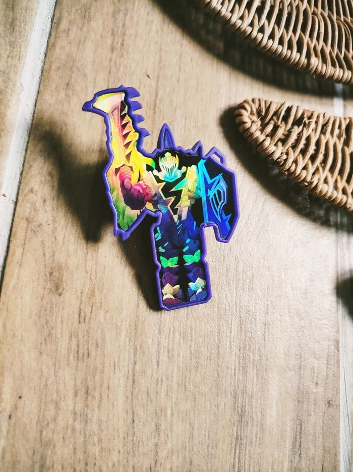 🙅Power rangers dino fury clé/keys violette du méchant vilain Void Knight marque hasbro - photo numéro 2