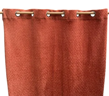 Rideau à œillets 140x250 cm – Rouge Brique Neuf