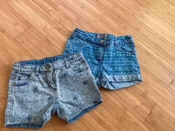 6 ans - Lot de 2 shorty en jeans imprimé funy et sympa