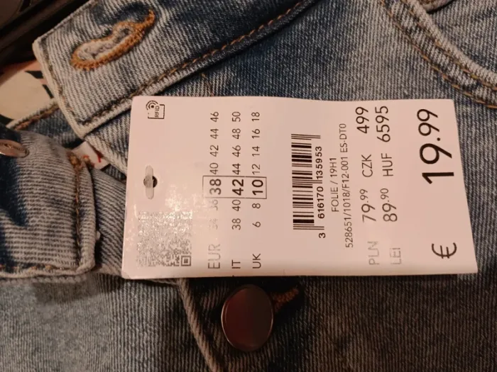 Jupe en jean bleu clair camaïeu taille 38 neuve avec étiquette - photo numéro 3