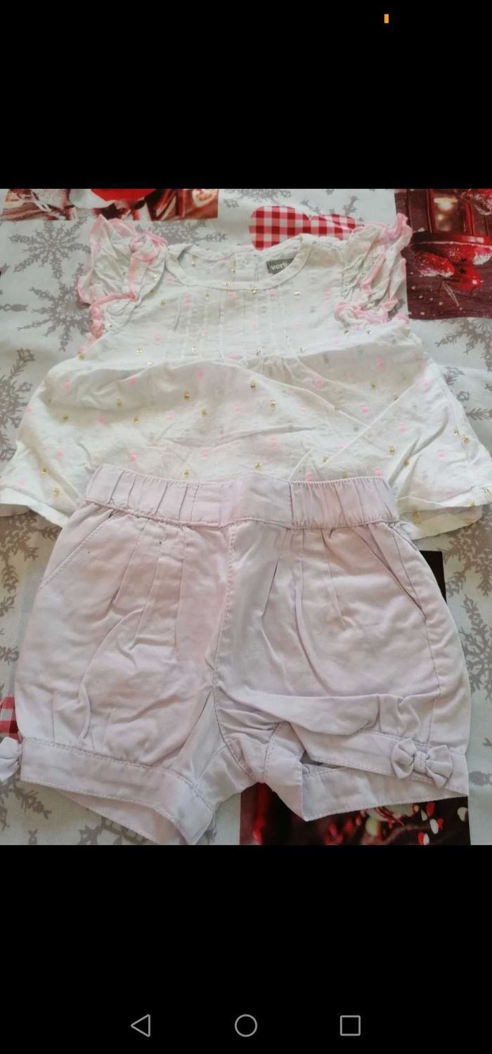 Ensemble short t-shirt 6 mois