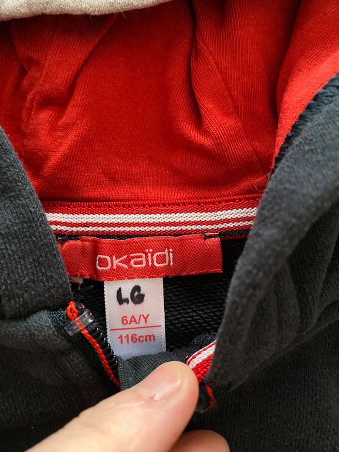 Veste à capuche okaidi 6 ans - photo numéro 3