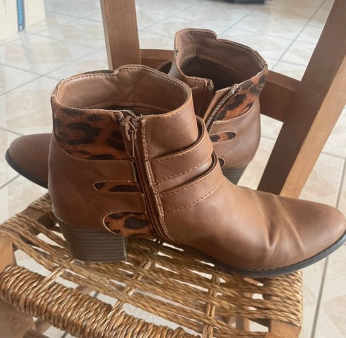 Bottines marron, taille 37