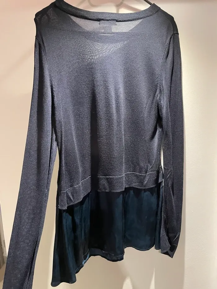 Pull léger bleu marine avec voile en bas H&M taille M -38 très bon état - photo numéro 5