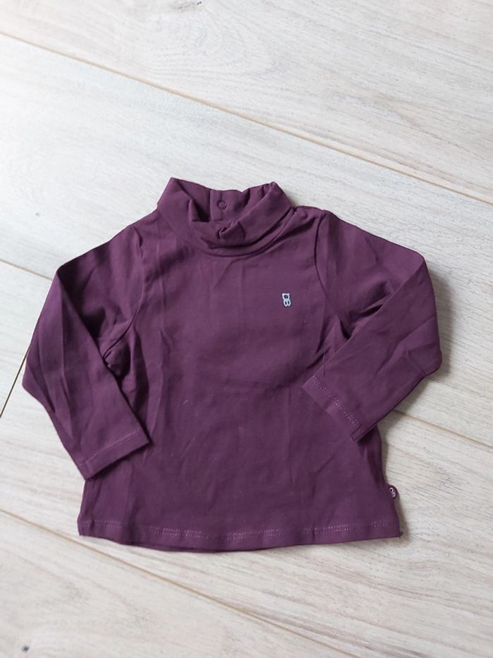 Tee-shirt col roulé fille 6 mois (78)