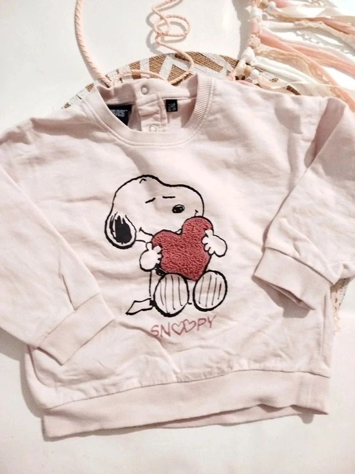 Pull sweat shirt Snoopy fille 24 mois