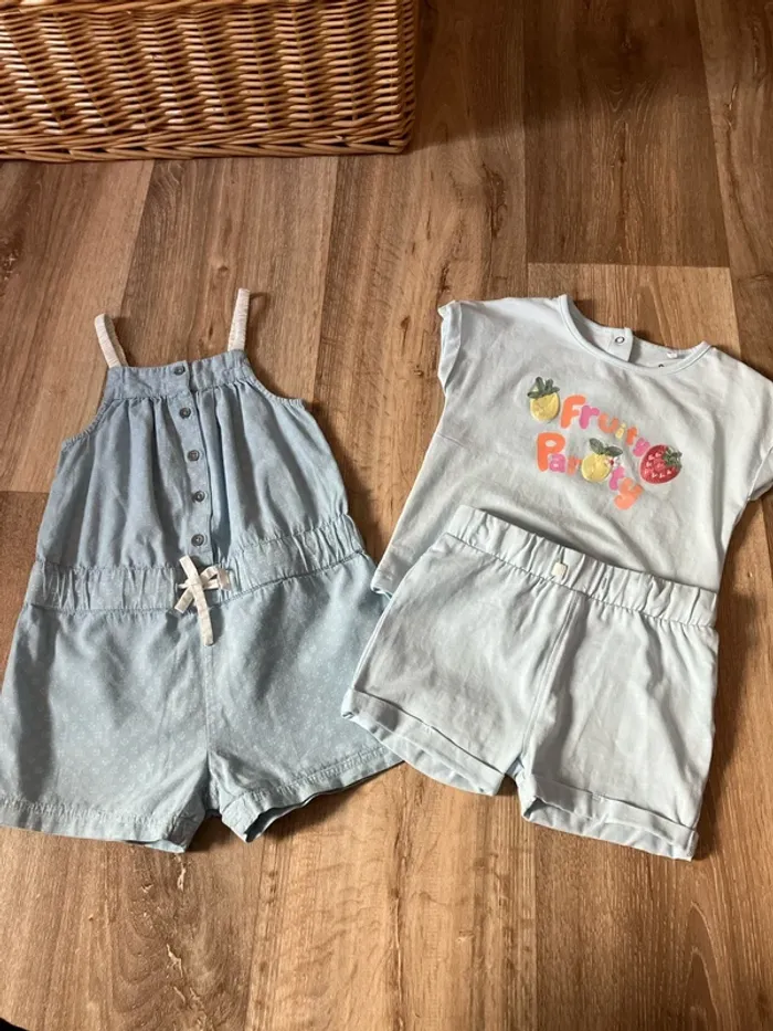 Lot vêtements été bb fille 23 mois