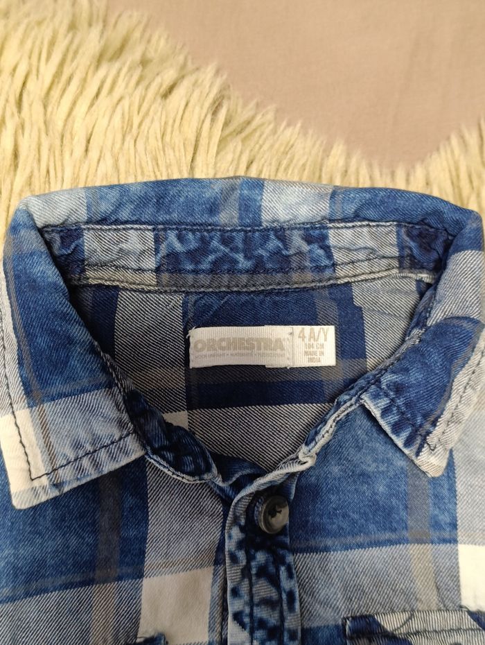 Chemise à carreaux bleue - photo numéro 2