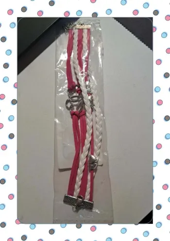 Bracelet rose et blanc