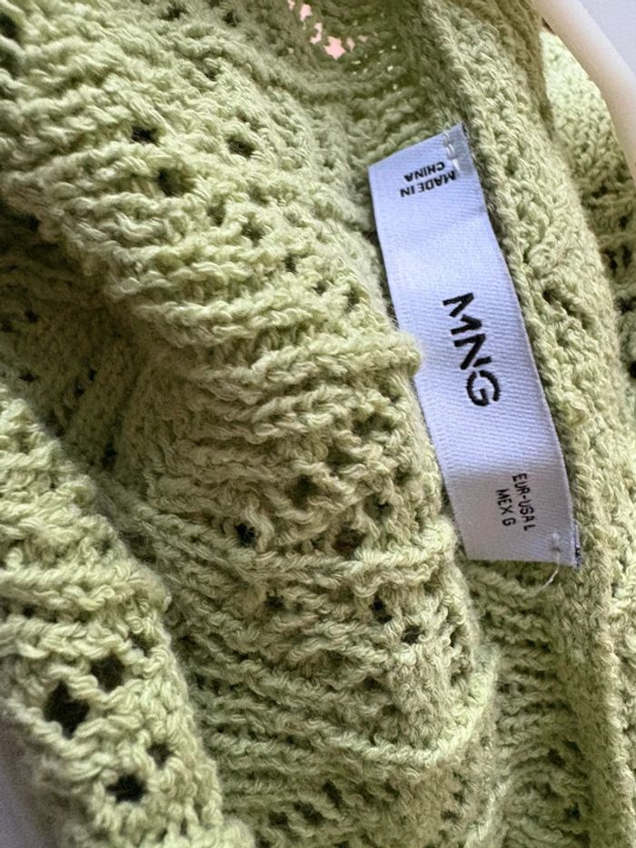 Gilet coton / crochet Mango taille L - photo numéro 3