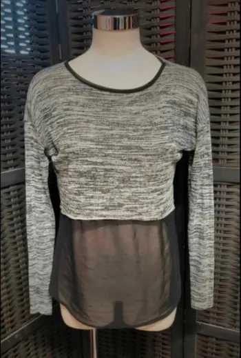 Haut manches longues bi matiere 36/38