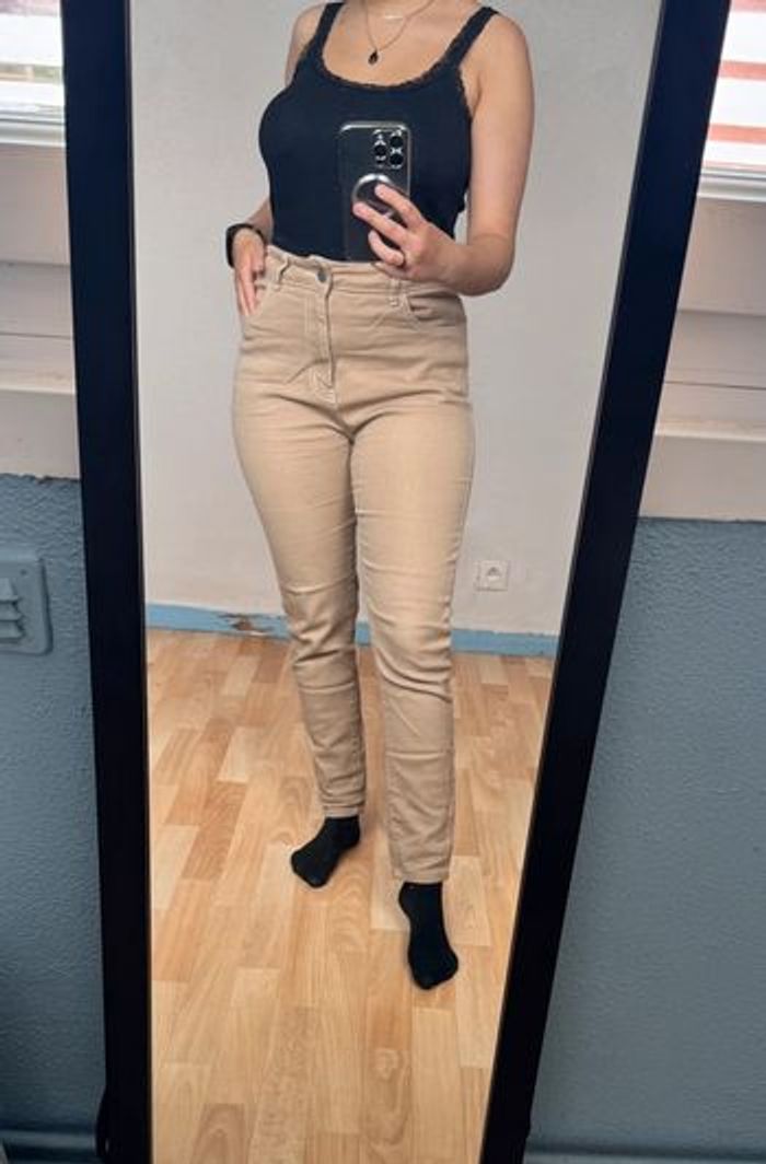 Jean beige stretch