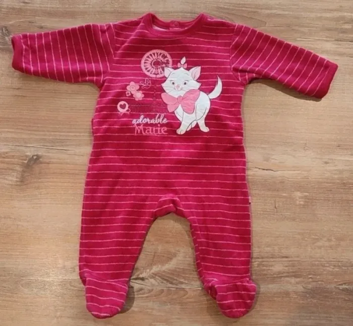Lot de 5 pyjamas velour + 5 bodies manches longues - Fille - Taille 3 mois - photo numéro 5