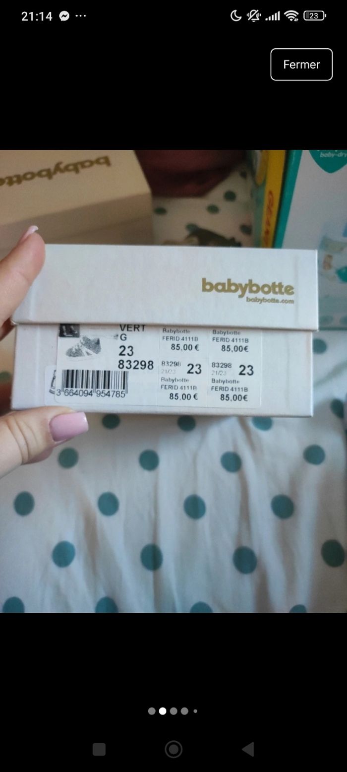 Chaussures Babybotte garçon vert - photo numéro 2