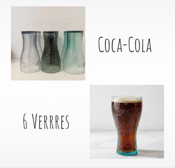 Lot de 6 Verres Vintage Coca-Cola Multicolores – Édition Collection Pour Soda Et Boissons Fraîches –