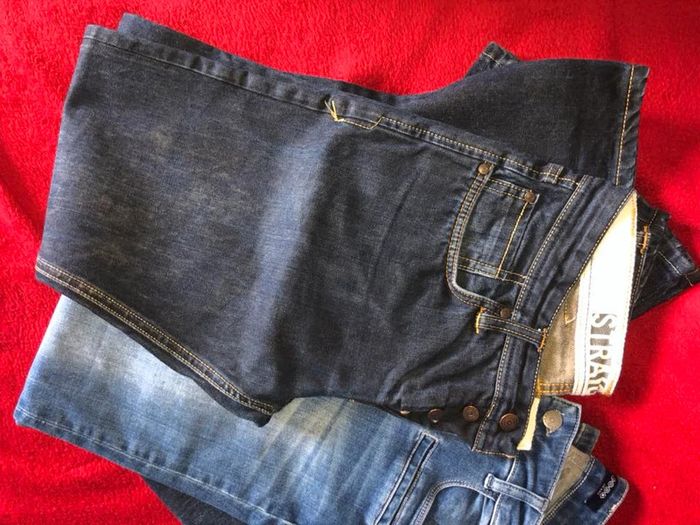 👖 LOT : 2 jeans denim droits et taille haute - Taille 40 (Bonobo / Nixon) - photo numéro 8