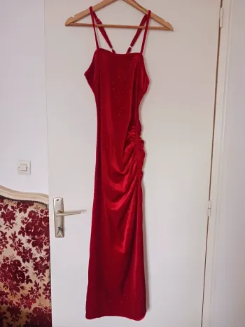 Robe longue velours