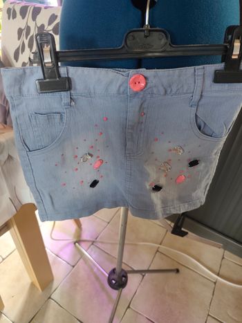 Mini-jupe 12 ans fille bleu clair 