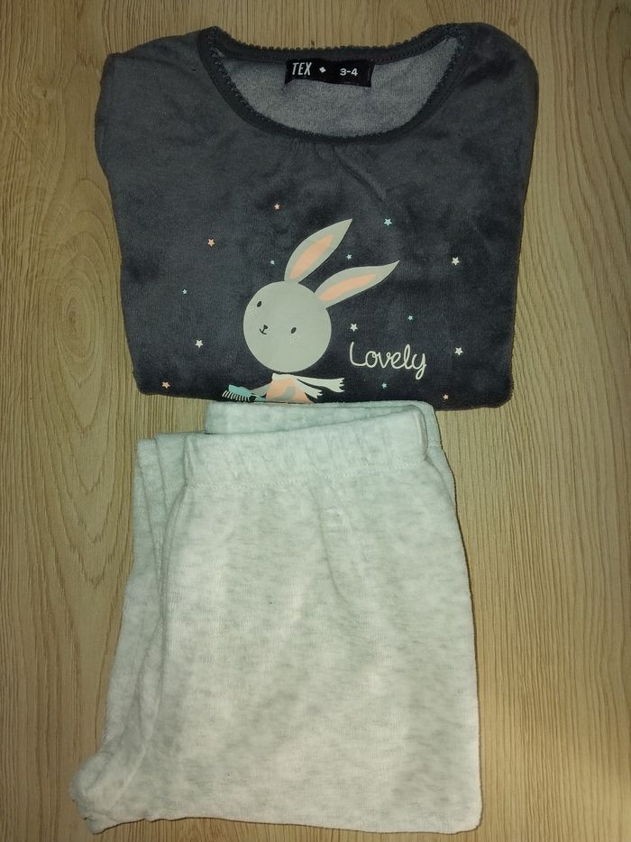 Pyjama parme et gris