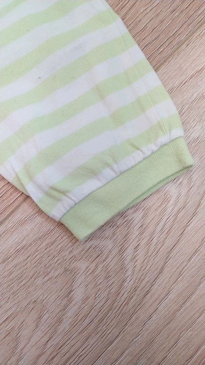 Pantalon vert rayé 3 mois poussin - photo numéro 5
