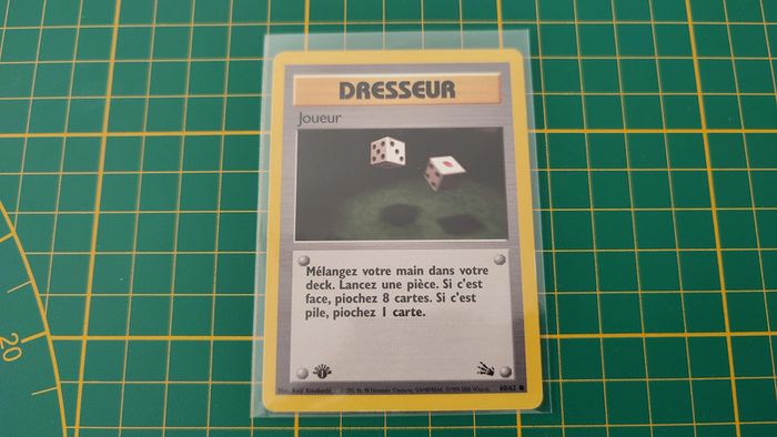 60/62 Carte Pokémon Dresseur Joueur 60/62 commune 1ère édition fossile Wizards #A73